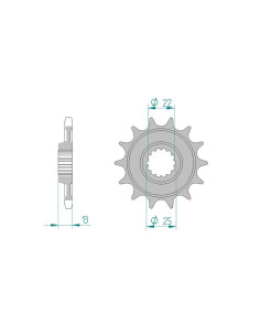 Pignon AFAM pour moto au pas de 525