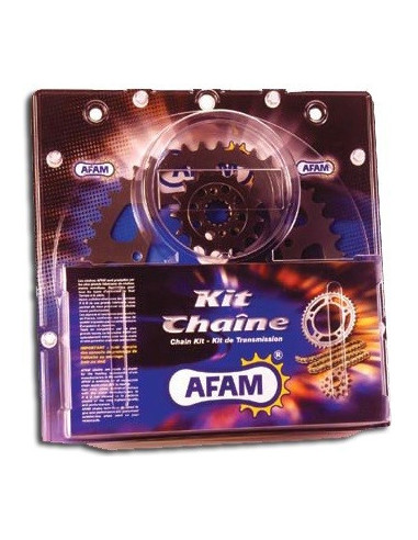 Kit chaine AFAM acier KAWASAKI Z 1000 A1,A2,A3,A6 RACING pas 520 2003 à 2006