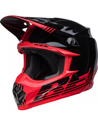 Casque BELL Moto-9 Mips - Louver Gloss Black/Red