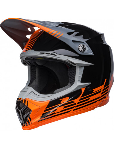 Casque BELL Moto-9 Mips - Louver Gloss Black/Orange