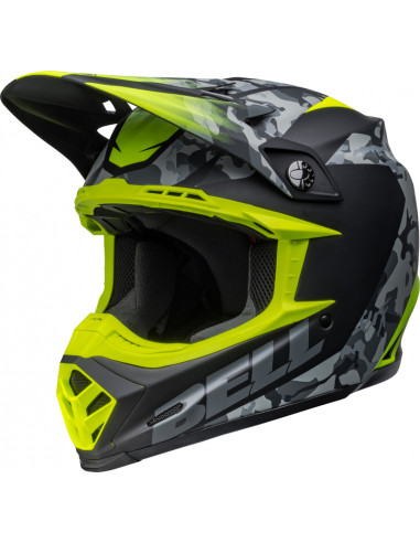 Casque BELL Moto-9 Mips - Venom Matte Black Camo/Hi-Viz Yellow