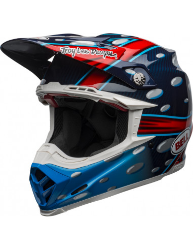 Casque BELL Moto-9 Flex - McGrath Replica Gloss Blue/Red/Black