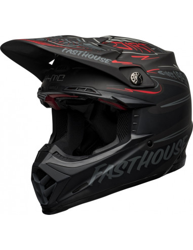 Casque BELL Moto-9 Flex Fasthouse DID 21' Matte Black/Grey/Red