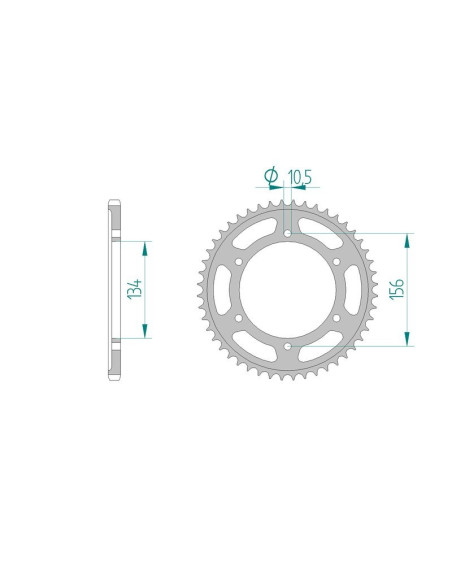 Kit chaine AFAM acier KAWASAKI KR1S 250 KR250C2-3 pas 520 1990 à 1992