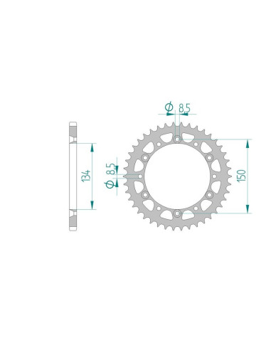 Kit chaine AFAM acier KAWASAKI KXF 250 N1,N2 pas 520 2004 à 2005