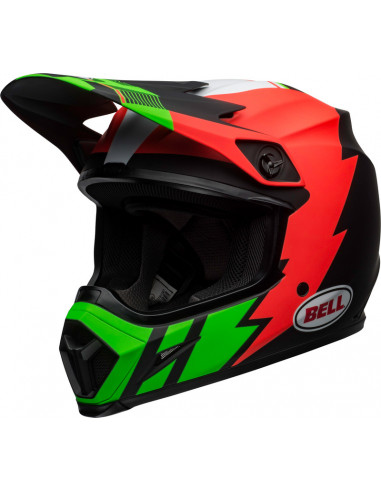 Casque BELL MX-9 Mips - Strike Matte Infrared/Green/Black