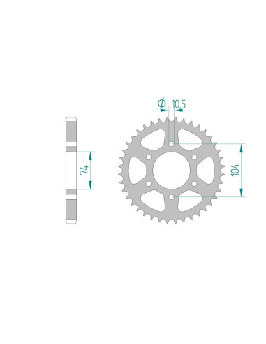 Kit chaine AFAM acier KAWASAKI Z 400 J1-J3 pas 530 1980 à 1982