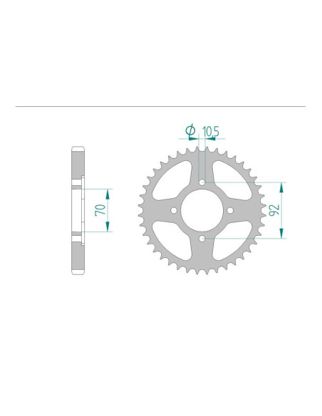 Kit chaine AFAM acier KAWASAKI Z 400 LTD B1/B2/G1,D4 pas 530 1977 à 1977