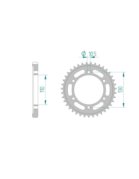 Kit chaine AFAM acier KAWASAKI GPX 600 R C1-10 pas 530 1988 à 1997