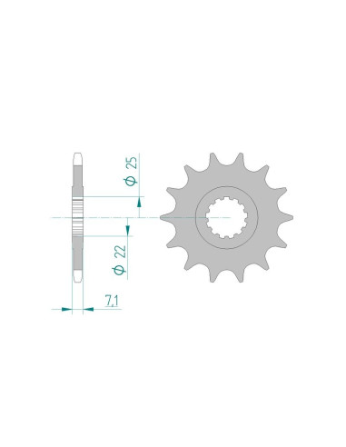 Kit chaine AFAM acier KAWASAKI ZX-6R (ZX600) P7,P8,P9,RAF,RBF,RCF,RDF,REF pas 520 2007 à 2014