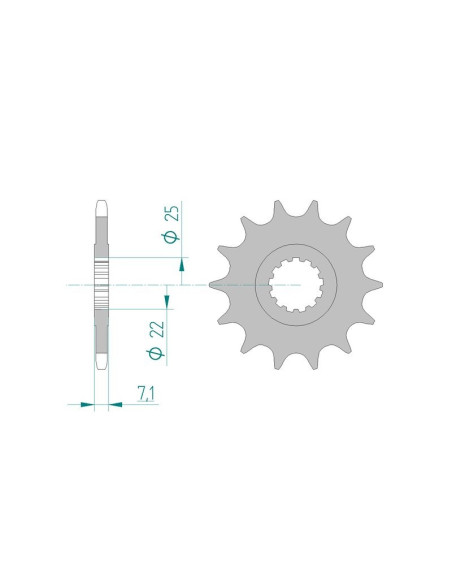 Kit chaine AFAM acier KAWASAKI ZX-6R (ZX600) P7,P8,P9,RAF,RBF,RCF,RDF,REF pas 520 2007 à 2014