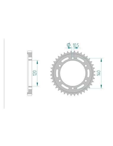 Kit chaine AFAM acier KAWASAKI ZZR 600 E1-E13,J6 pas 530 1993 à 2006