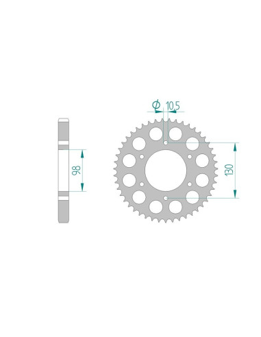 Kit chaine AFAM acier KAWASAKI KH 750 H2 pas 530 0 à 0