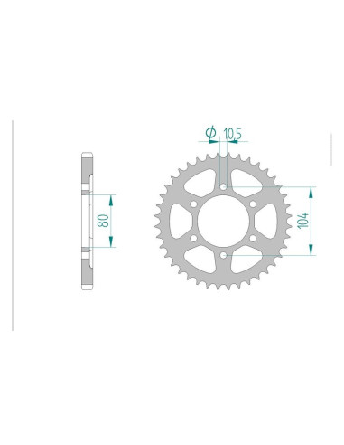 Kit chaine AFAM acier KAWASAKI ZX-7RR N1,N2 pas 525 1996 à 1998