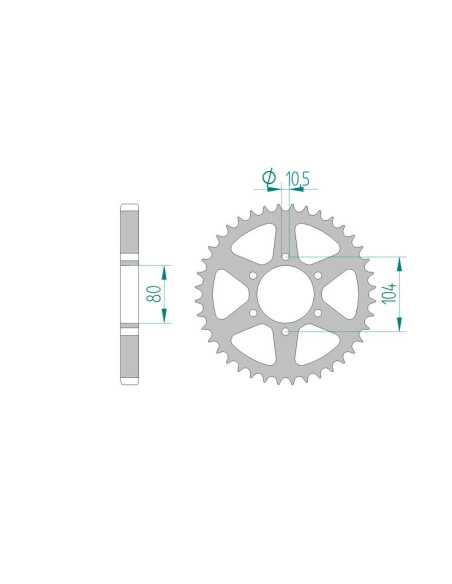 Kit chaine AFAM acier KAWASAKI Z 1000 A1,A2,D1 Z1R pas 630 1977 à 1980