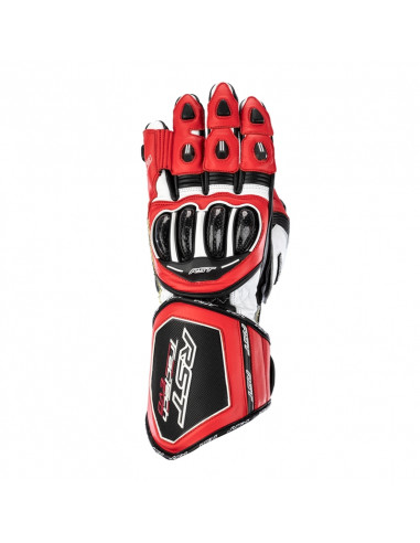 Gants RST Tractech Evo 4 cuir rouge/blanc/noir taille S