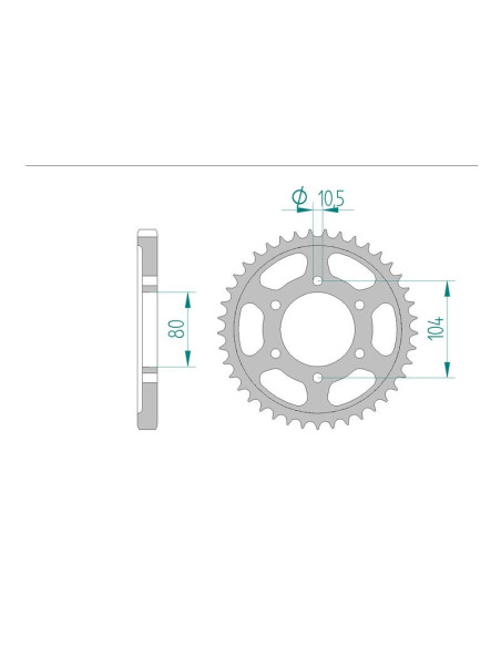 Kit chaine AFAM acier KAWASAKI ZZR 1200 C1,C2,C3,C4 pas 530 2002 à 2005