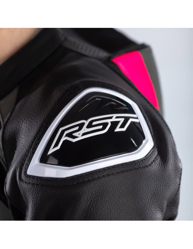 Combinaison RST Tractech Evo 4 femme cuir - noir/rose taille XS