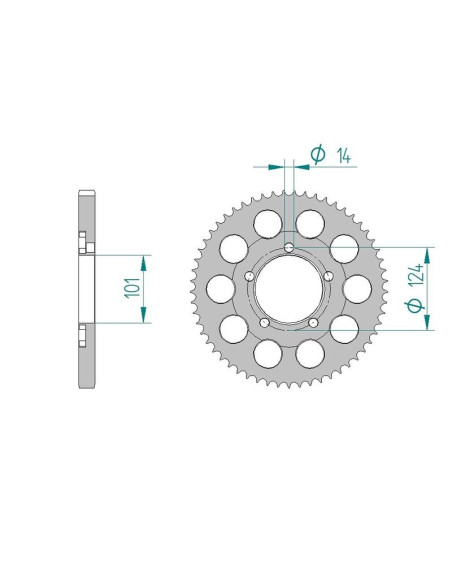 Kit chaine AFAM acier KTM 950 SUPERMOTO R pas 525 2007 à 2008
