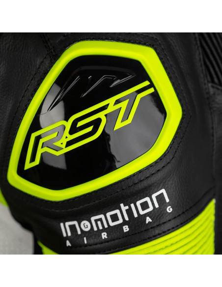 Combinaison RST Pro Series Airbag cuir - jaune fluo/camo taille XL