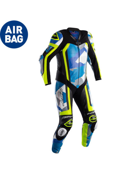 Combinaison RST Pro Series Airbag cuir - bleu/camo taille L