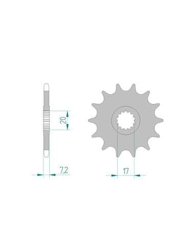 Kit chaine AFAM acier KTM LC2 125 pas 520 1996 à 1999