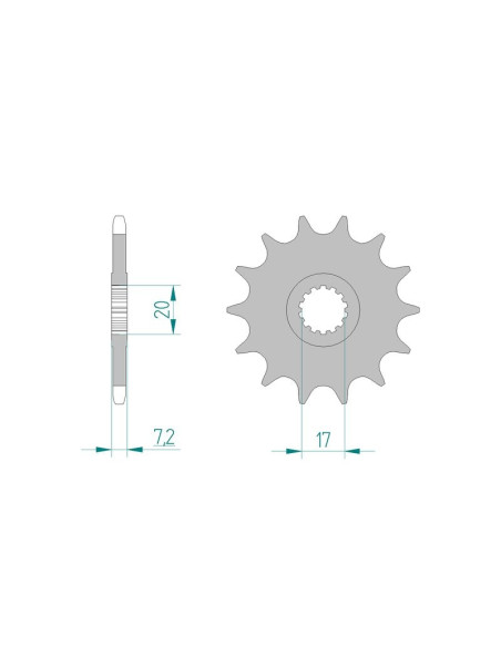 Kit chaine AFAM acier KTM LC2 125 pas 520 1996 à 1999