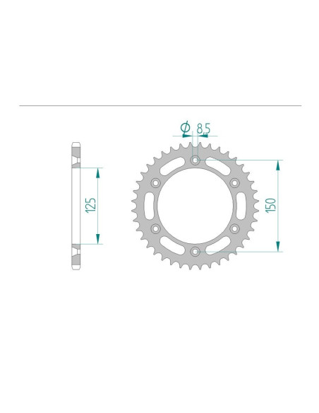 Kit chaine AFAM acier KTM EXC 250 pas 520 1998 à 1998