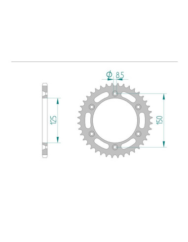 Kit chaine AFAM acier KTM SX F 450 pas 520 2004 à 2013