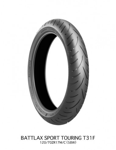 Pneu BRIDGESTONE BATTLAX T31 FRONT G VERSYS 120/70 ZR 17 M/C (58W) TL