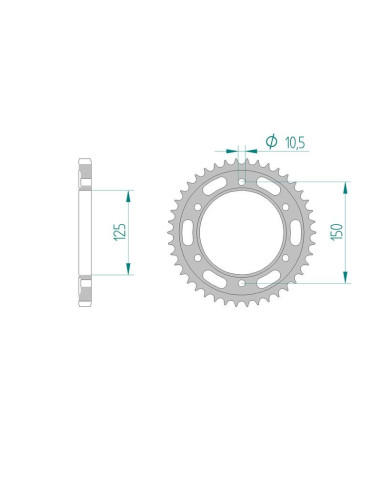 Kit chaine AFAM acier KTM 950 ADVENTURE LC8 pas 525 2003 à 2006