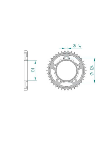 Kit chaine AFAM acier KTM 950 SUPERMOTO R pas 525 2007 à 2008