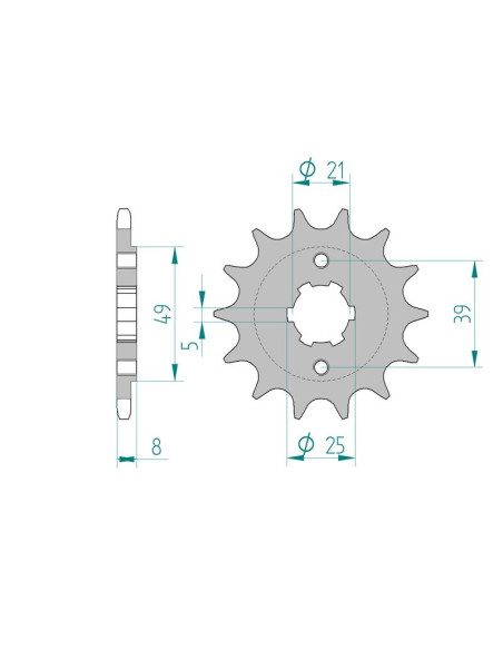 Kit chaine AFAM acier KYMCO MXU 150 pas 520 2005 à 2013