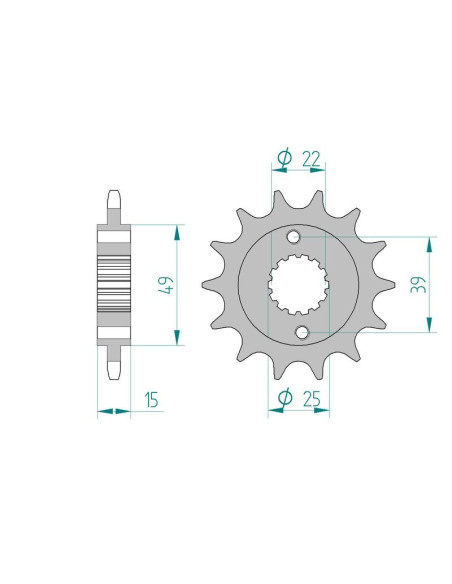 Kit chaine AFAM acier KYMCO KXR 250 pas 520 2003 à 2006