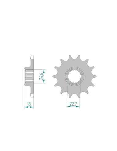 Kit chaine AFAM acier LAVERDA 750 S/SS pas 520 1998 à 2001
