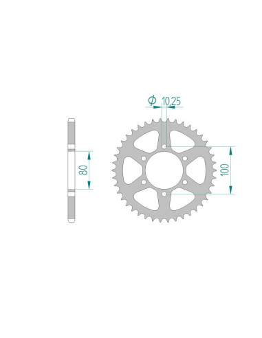 Kit chaine AFAM acier LAVERDA 750 S/SS pas 520 1998 à 2001