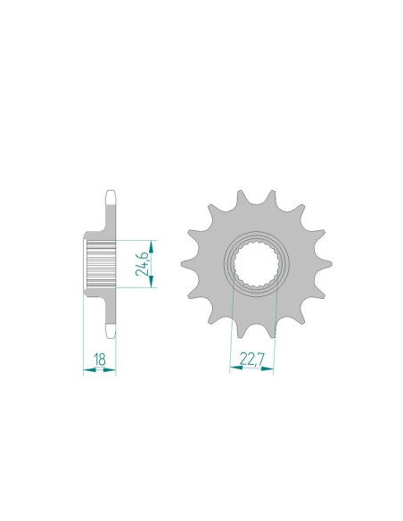 Kit chaine AFAM acier LAVERDA 750 STRIKE pas 520 1998 à 2001