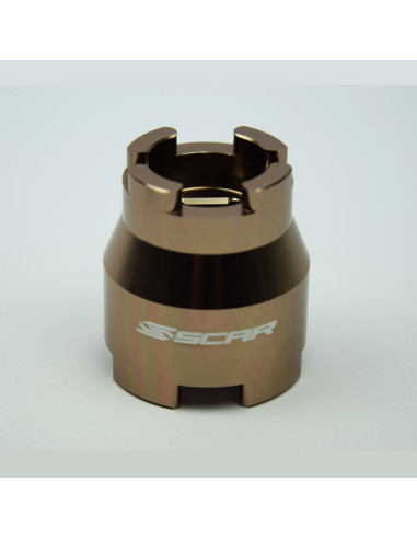Douille 2 en 1 SCAR pour démontage de bouchons de fourches WP