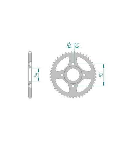 Kit chaine AFAM acier MBK X-POWER 50 pas 420 1998 à 1999