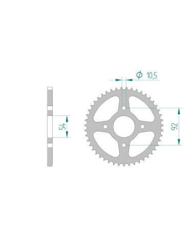Kit chaine AFAM acier MBK X-POWER 50 pas 420 2003 à 2006