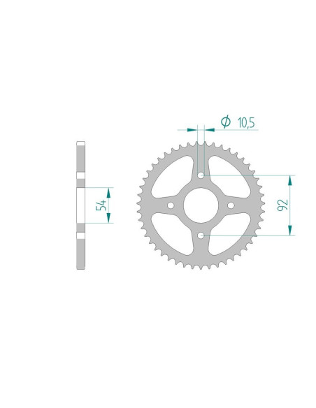 Kit chaine AFAM acier MBK X-POWER 50 pas 420 2007 à 2011