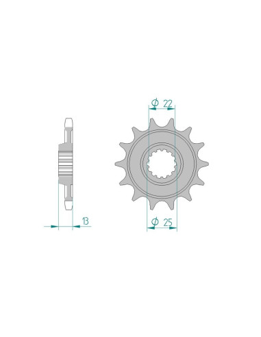 Kit chaine AFAM acier MORINI 1200 CORSARO pas 525 2006 à 2006