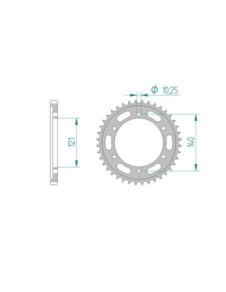 Kit chaine AFAM acier MORINI 1200 CORSARO pas 525 2006 à 2006