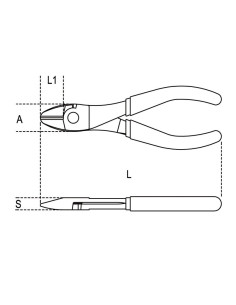 Pince coupante diagonale à faible effort de coupe BETA taille 200 branches gainées confort bi-matières 2