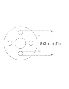 Douille à créneaux JMP pour colonne de direction Øint.23mm/Øext.31mm 4 crans Ducati 2