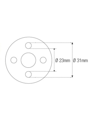 Douille à créneaux JMP pour colonne de direction Øint.23mm/Øext.31mm 4 crans Ducati