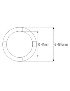 Douille à créneaux JMP pour colonne de direction Øint.41mm/Øext.48,5mm 4 crans Honda 2