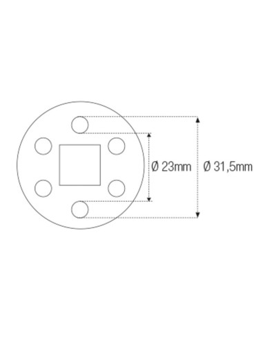Douille à créneaux JMP pour colonne de direction Øint.23mm/Øext.31,5mm 6 crans MV Agusta
