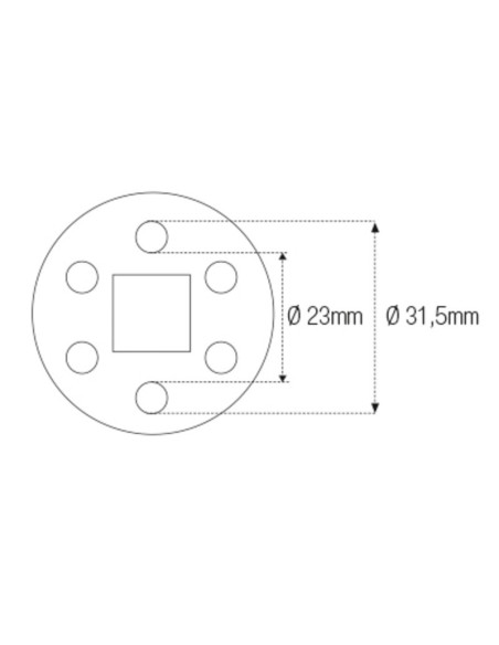 Douille à créneaux JMP pour colonne de direction Øint.23mm/Øext.31,5mm 6 crans MV Agusta