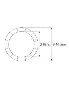 Douille à créneaux JMP pour colonne de direction Øint.38mm/Øext.44,5mm 6 crans Triumph 2